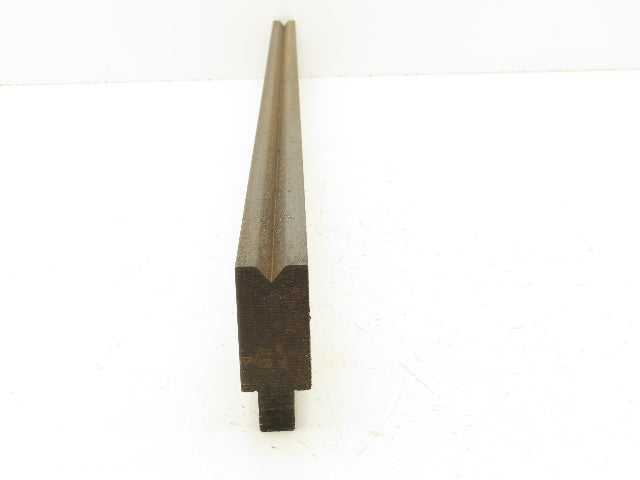 Press Brake Die 29-1/4" Long 90° V 3/8" W 7/32" Deep 1-7/8" H 1/2" Tang