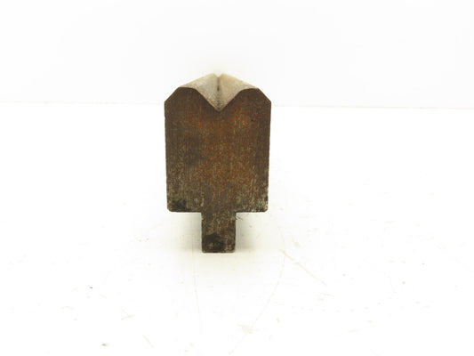 Press Brake Die 27-1/2" Long 90° V 5/8" W 5/16" D 1-3/4" H 1-1/2" Wide 1/2" Tang