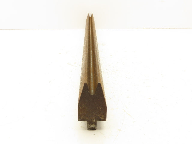 Press Brake Die 29-1/2" Long 30° Acute V 1/2" W 5/8" D 2-1/4" H 1/2" Tang