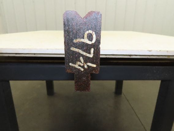 Press Brake Die 97-1/4" Long 90° V 5/16" W 3/16"D 1-3/4" H 1/2" Tang