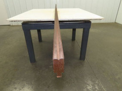 Press Brake Die 121" Long 90° V 1/4" W 1/8" D 1-3/4" H 1/2" Tang