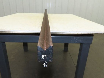 Press Brake Die 87-1/16" Long 90° V 15/16" W 1/2" D 1-3/4" H 1/2" Tang