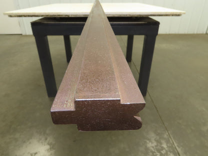 Press Brake Die 121" Long 90° V 7/16" W 1/4" D 1-13/16" H 1/2" Tang