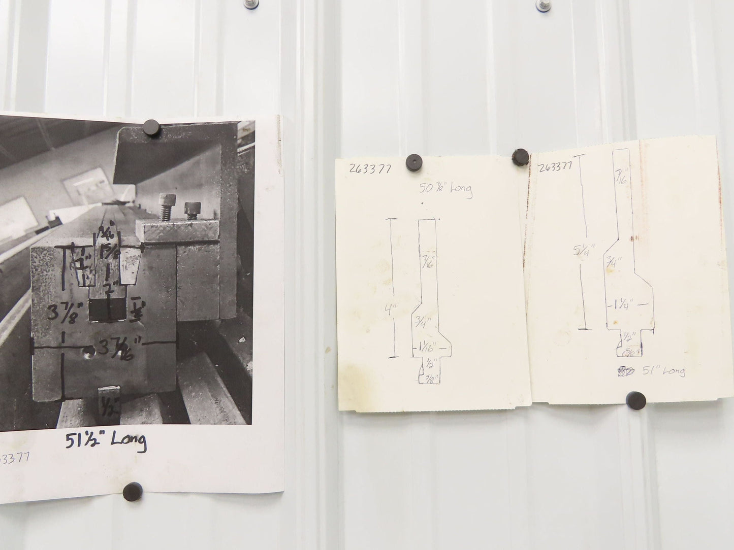 Press Brake U Punch Die Set 51" Long 7/16" ID 1/2" Stroke 1/2" Safety Tang