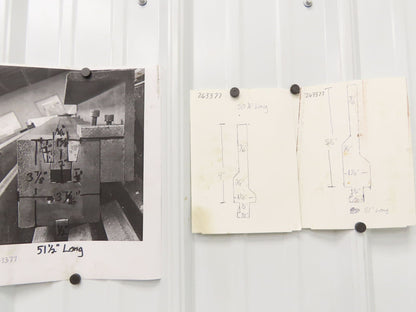 Press Brake U Punch Die Set 51" Long 7/16" ID 1/2" Stroke 1/2" Safety Tang