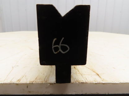 Press Brake Die 65-5/8" Long 90° V 1/2" W 5/16" D 1-3/4" H 1/2" Tang