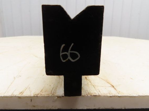 Press Brake Die 65-5/8" Long 90° V 1/2" W 5/16" D 1-3/4" H 1/2" Tang