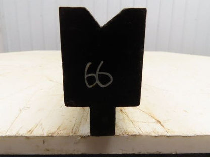 Press Brake Die 65-5/8" Long 90° V 1/2" W 5/16" D 1-3/4" H 1/2" Tang