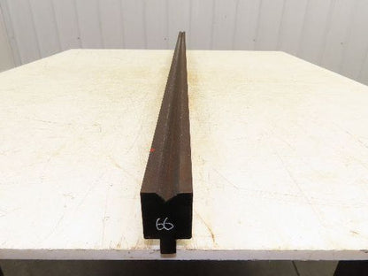 Press Brake Die 65-5/8" Long 90° V 1/2" W 5/16" D 1-3/4" H 1/2" Tang