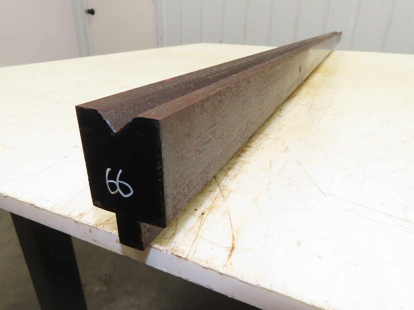 Press Brake Die 65-5/8" Long 90° V 1/2" W 5/16" D 1-3/4" H 1/2" Tang