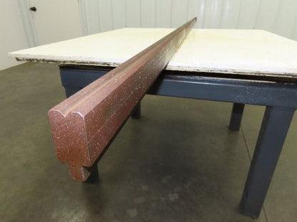 Press Brake Die 121" Long 90° V 1/4" W 5/32" D 1-3/4" H 1/2" Tang