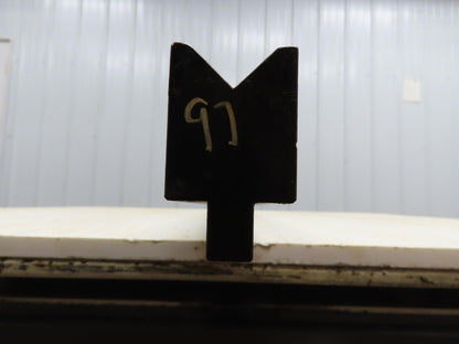 Press Brake Die 97" Long 90° V 15/16" W 1/2" D 1-3/4" H 1/2" Tang