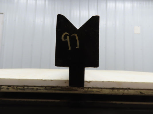 Press Brake Die 97" Long 90° V 15/16" W 1/2" D 1-3/4" H 1/2" Tang