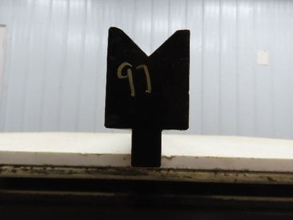 Press Brake Die 97" Long 90° V 15/16" W 1/2" D 1-3/4" H 1/2" Tang