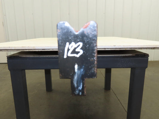 Press Brake Die 123" Long 90° V 9/16" W 1/4" D 1-3/4" H 1/2" Tang