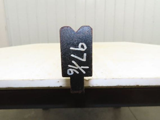 Press Brake Die 97-1/16" Long 90° V 5/16" W 3/16" D 1-3/4" H 1/2" Tang