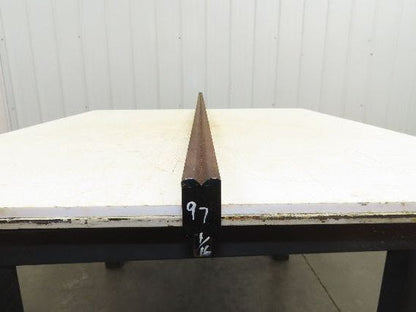 Press Brake Die 97-1/16" Long 90° V 5/16" W 3/16" D 1-3/4" H 1/2" Tang