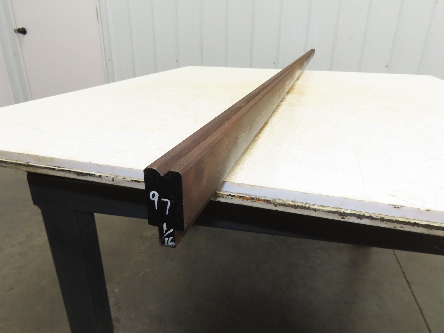 Press Brake Die 97-1/16" Long 90° V 5/16" W 3/16" D 1-3/4" H 1/2" Tang