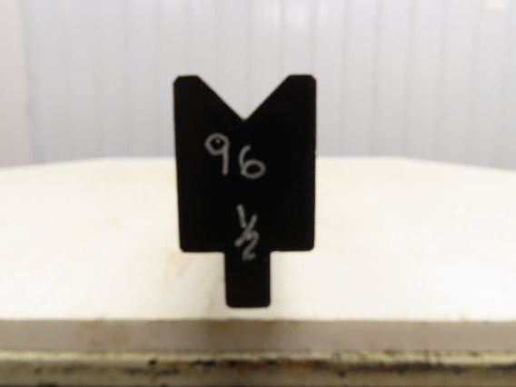 Press Brake Die 96-1/2" Long 90° V 7/8" W 7/16" D 1-3/4" H 1/2" Tang