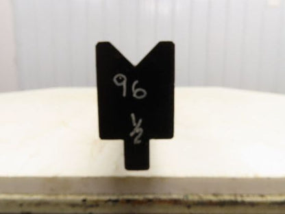 Press Brake Die 96-1/2" Long 90° V 7/8" W 7/16" D 1-3/4" H 1/2" Tang