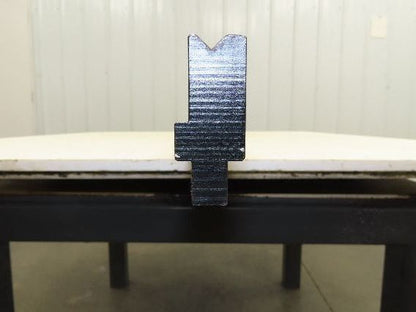 Press Brake Die 96-3/8" Long 90° V 3/8" W 3/16" D 1-3/4" H 1/2" Tang Notch
