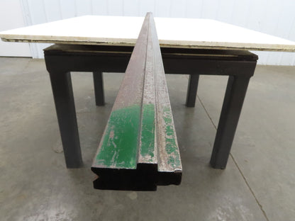 Press Brake Die 96-3/8" Long 90° V 3/8" W 3/16" D 1-3/4" H 1/2" Tang Notch