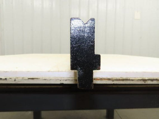 Press Brake Die 96-3/8" Long 90° V 3/8" W 3/16" D 1-3/4" H 1/2" Tang Notch