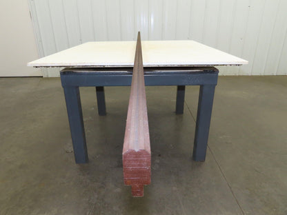 Press Brake Die 120-1/2" Long 90° V 3/16" W 3/32" D 1-3/4" H 1/2" Tang