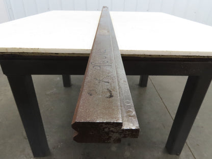 Press Brake Die 73" Long 90° V 7/16" W 1/4" D 1-3/4" H 1/2" Tang