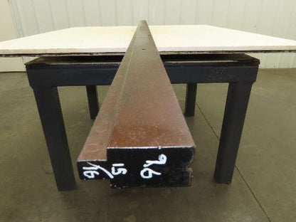 Press Brake Die 97" Long 90° V 3/16" W 1/8" D 1-3/4" H 1/2" Tang