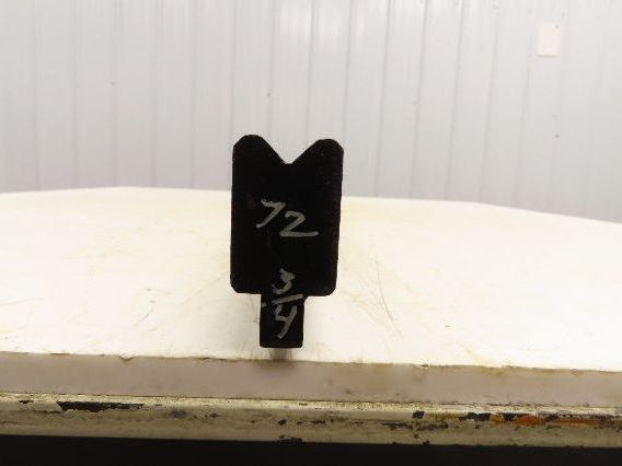 Press Brake Die 72-3/4" Long 90° V 9/16" W 9/32" D 1-3/4" H 1/2" Tang