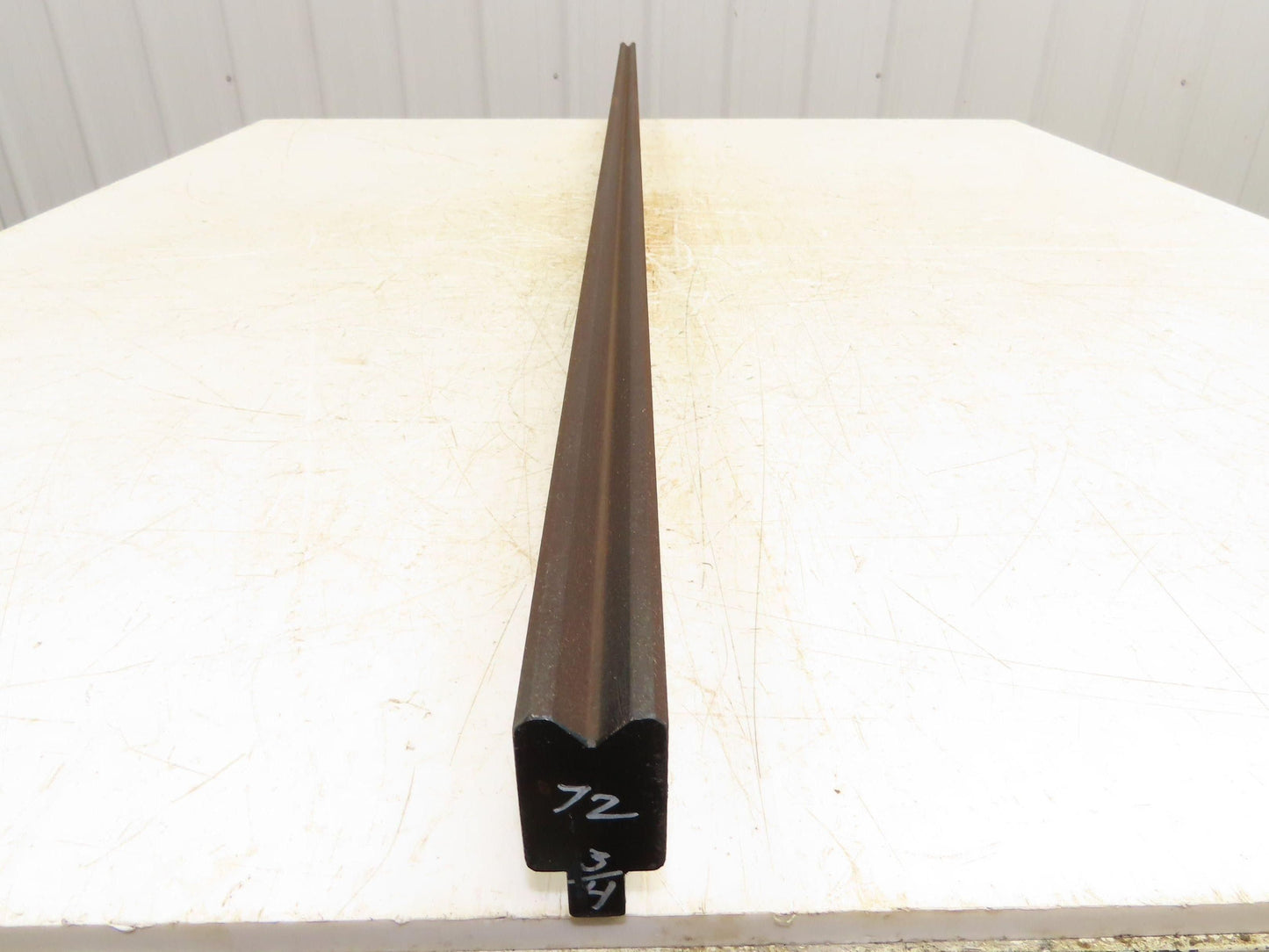 Press Brake Die 72-3/4" Long 90° V 9/16" W 9/32" D 1-3/4" H 1/2" Tang