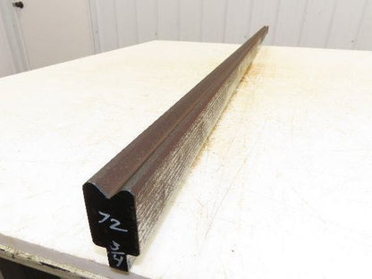 Press Brake Die 72-3/4" Long 90° V 9/16" W 9/32" D 1-3/4" H 1/2" Tang