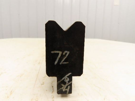 Press Brake Die 72-3/4" Long 90° V 9/16" W 9/32" D 1-3/4" H 1/2" Tang