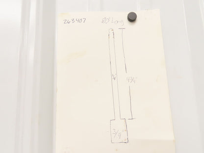Press Brake Punch Die 80" Long 1/4" Rod Diameter 4-3/4" H 3/4" Tang