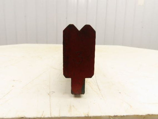 Press Brake Die 62" Long 90° V 3/8" W 7/32" D 1-3/4" H 1/2" Tang