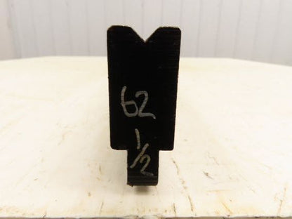 Press Brake Die 62-1/2" Long 90° V 3/8" W 3/16" D 1-3/4" H 1/2" Tang