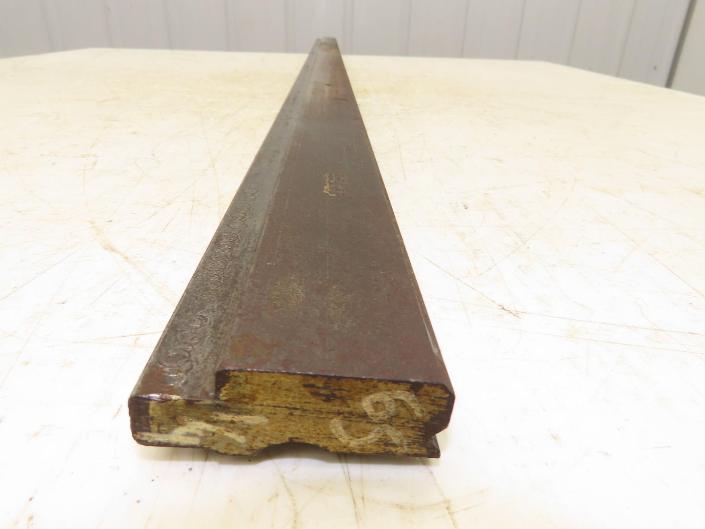 Press Brake Die 65" Long 90° V 7/32" W 1/8" D 1-3/4" H 1/2" Tang