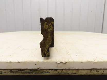 Press Brake Die 65" Long 90° V 7/32" W 1/8" D 1-3/4" H 1/2" Tang