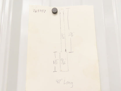 Press Brake Punch Die 48" Long 5/16" Rod Diameter 3-13/16" H 9/16" Tang