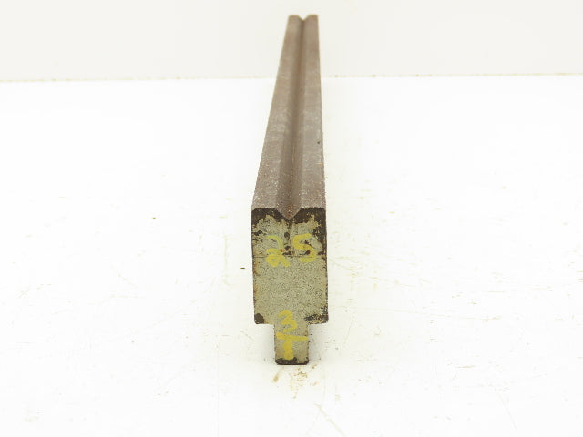 Press Brake Die 25-1/8" Long 90° V 5/16" W 3/16" D 1-3/4" H 1/2" Tang