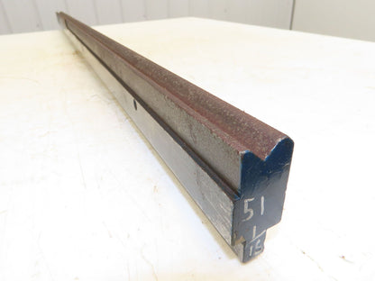 Press Brake Die 51" Long 90° V 1/2" W 1/4" D 1-3/4" H 1/2" Tang