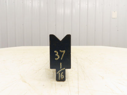 Press Brake Die 37-1/8" Long 90° V 11/16" W 5/16" D 1-3/4" H 1/2" Tang