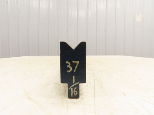 Press Brake Die 37-1/8" Long 90° V 11/16" W 5/16" D 1-3/4" H 1/2" Tang