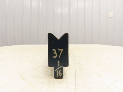 Press Brake Die 37-1/8" Long 90° V 11/16" W 5/16" D 1-3/4" H 1/2" Tang