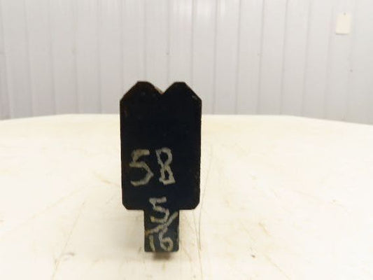Press Brake Die 58-3/8" Long 90° V 1/4" W 1/8" D 1-3/4" H 1/2" Tang