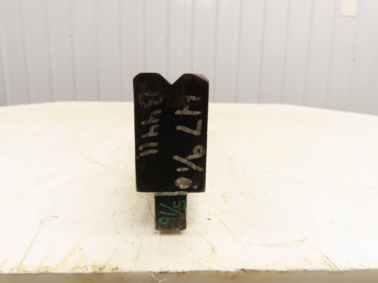 Press Brake Die 47-5/8" Long 90° V 5/16" W 1/8" D 1-3/4" H 1/2" Tang
