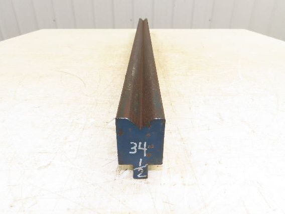 Press Brake Die 34-1/2" Long 90° V 3/4" W 3/8" D 1-3/4" H 1/2" Tang