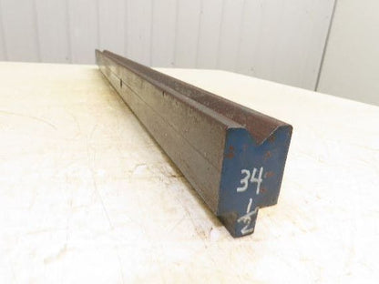 Press Brake Die 34-1/2" Long 90° V 3/4" W 3/8" D 1-3/4" H 1/2" Tang