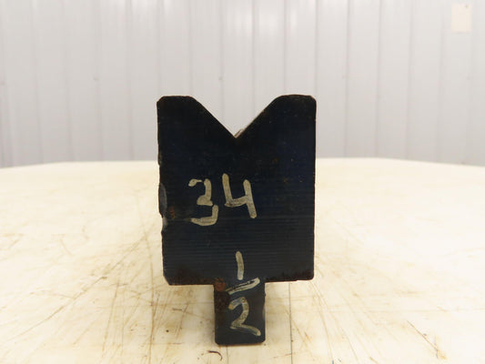 Press Brake Die 34-1/2" Long 90° V 3/4" W 3/8" D 1-3/4" H 1/2" Tang
